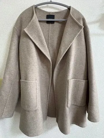 Spick&Span 노카라 리버 코트 베이지 스픽 앤 스팬