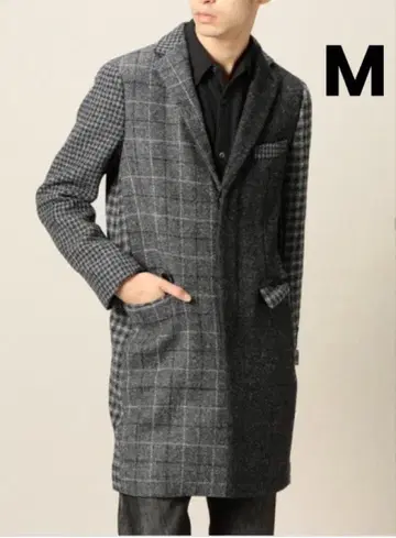 해리스 트위드 체스터 코트 그레이 계열