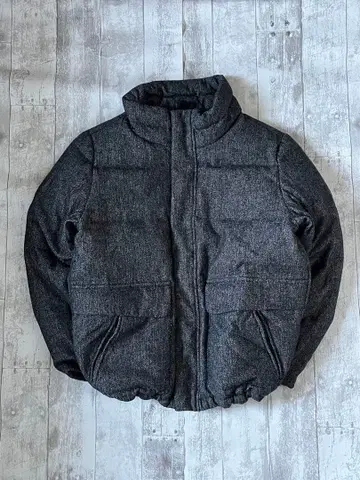 GAP 그레이 다운 자켓 울풍 소재 드로 코드 부착