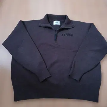 ROUGE VIF 하프 지퍼 스웨터 다크 브라운