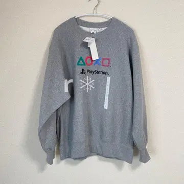 GU 지유 PlayStation 프레스 그레이 맨투맨 L 사이즈