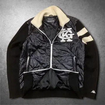 더블 지퍼 블루종 이소재 절개 퀼팅 블랙 스트릿 스포츠 MIX