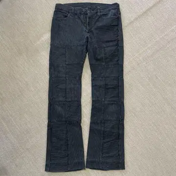 rupert hickory patchwork flare denim L