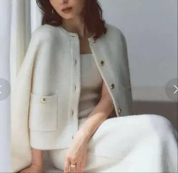 anuans 라쿤 블렌드 노카라 니트 자켓