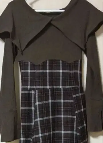 다즈린 빅 칼라 코르셋 원피스 브라운