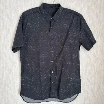 Theory 반팔 셔츠 블랙 추상 무늬