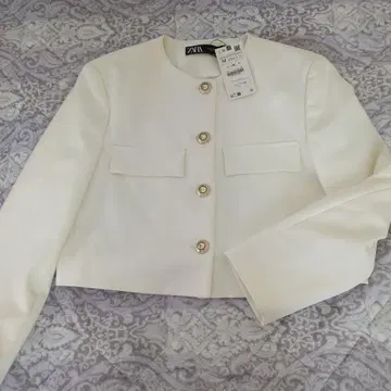 ZARA 화이트 버튼 자켓 M