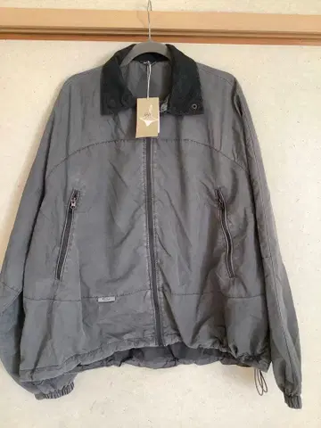 Karaku 그레이 코듀로이 옷깃 점퍼 L