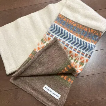 울 세탁 가능한 머플러 다색 패턴