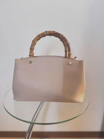 PLST 플라스테/인조 가죽 대나무 핸들 백