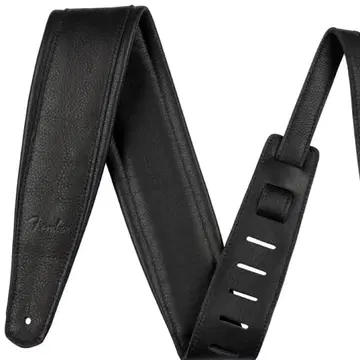 FENDER 프리미엄 레더 스트랩 블랙