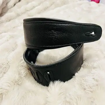 FENDER 프리미엄 레더 스트랩 블랙