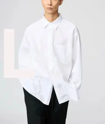 [ 완판템 ] UNIQLO:C 브로드 오버 사이즈 셔츠 화이트 무지 L