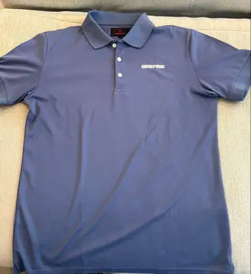 BRIEFING 피케 셔츠 L 사이즈 다크 블루