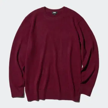 L 사이즈 캐시미어 100% 세탁 가능한 유니클로 캐시미어 크루넥 스웨터