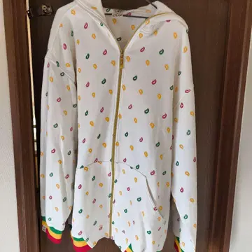 90s CLH 페이즐리 무늬 풀 집업 후드티