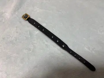 미사용 새상품 일비종떼 별 모양 가죽 팔찌 네이비