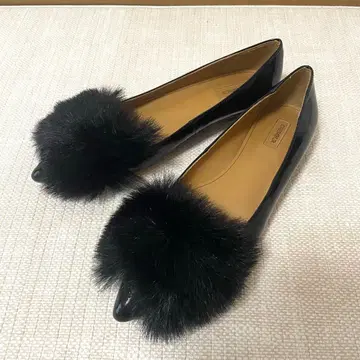[ 새상품급 ] CHEMBUR 플랫슈즈 스틸레토 블랙 size36