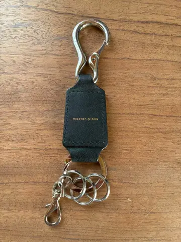 master-piece 가죽 키링 카라비너 포함
