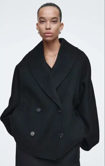 COS 더블 페이스 울 피 코트