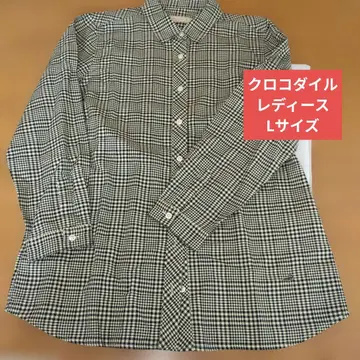 크로커다일 여성용 셔츠 셔츠튜닉 체크 L 사이즈