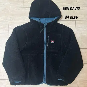 리버서블 BEN DAVIS 후드 부착 블랙 플리스 자켓