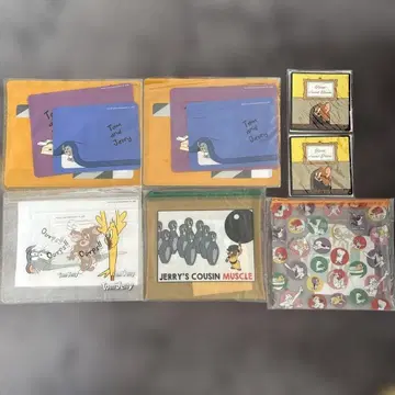 톰과 제리 해피 복권 지퍼 백 플랫 파우치 러버 코스터