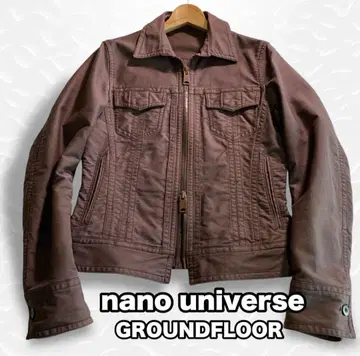 나노 유니버스 데님 자켓 더블 지퍼 데님 자켓 블루종 M 짧은 기장