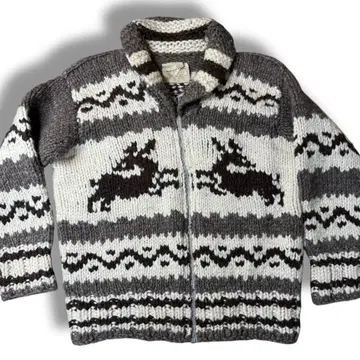 캐나다제 cowichan indian XL 사이즈 코위찬 니트 루돌프