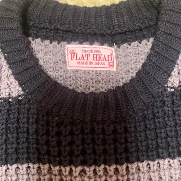 THE FLAT HEAD 코튼 니트 스웨터 M