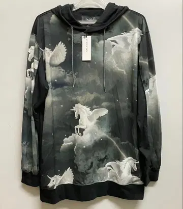 미사용품 밀크보이 풀오버 후드티 L 사이즈 유니콘