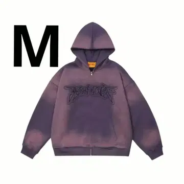 WSHOT 지퍼 후드티 워시 가공 로고 프린트 후드티 y2k M