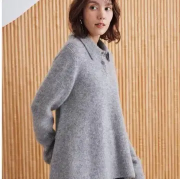 4WAY 모헤어 라메 페플럼 니트 풀오버 미라 오웬