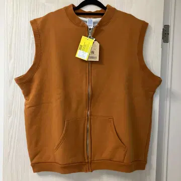 프레셔 베스트 XL 카멜 안감 기모 베스트