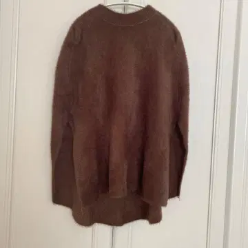 고급 브라운 사이드 슬릿 판초