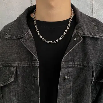 [ 미사용 새상품 ] U shaped necklace 남성용 목걸이