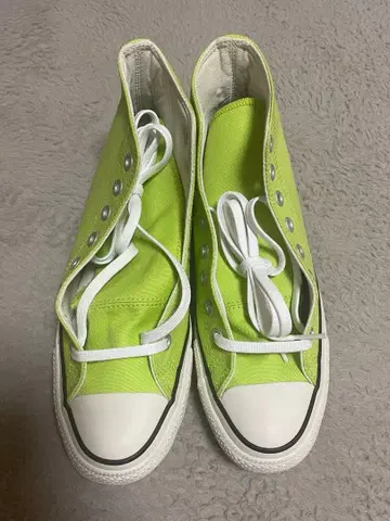 컨버스 올스타 하이컷 라임 그린 네온 컬러