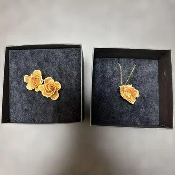 루시드 플라워 귀찌와 목걸이 세트