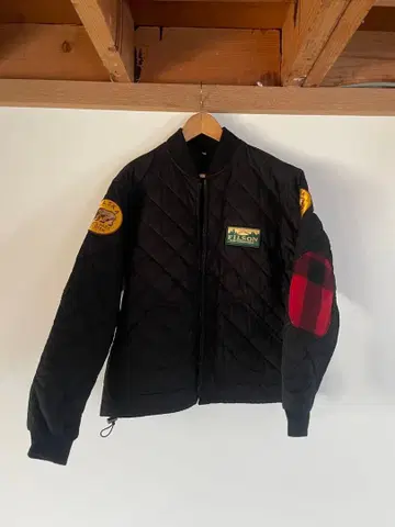 FILSON 충전솜 퀼팅 자켓 와펜 엘보 패치