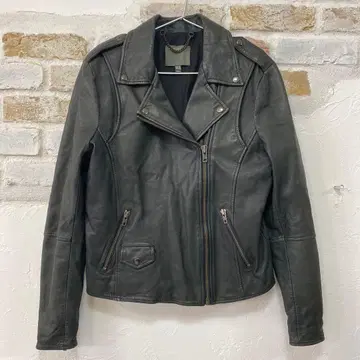 새상품급 양가죽 MUUBAA 블랙 라이더 자켓 더블 지퍼 M