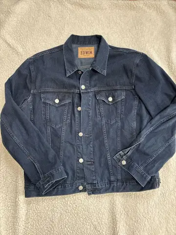 EDWIN 다크 블루 데님 자켓 XL