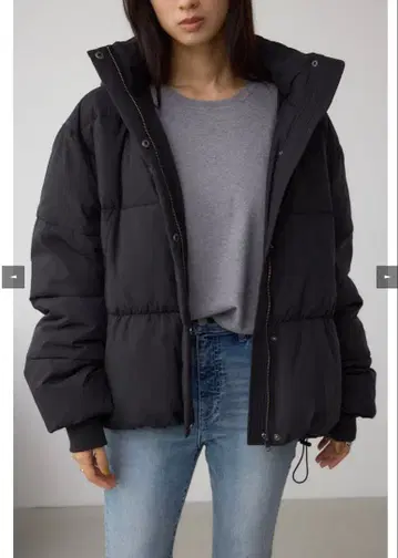 azul by moussy 후드 부착 다운 자켓