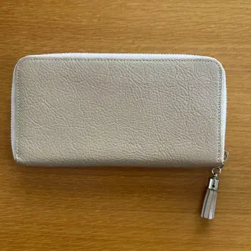 츠치야 가방 제조소 가죽 라이트 베이지 장지갑