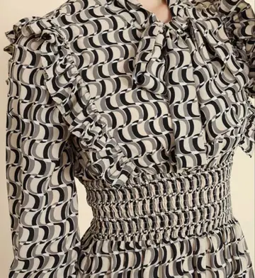 fennel 원피스 지오메트릭 프론트 리본 원피스