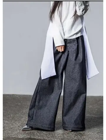 Lig. 리그 도트 와이드 데님 M 사이즈