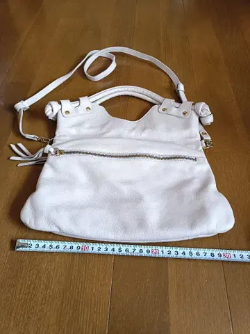 Pietro NYC 화이트 가죽 숄더백