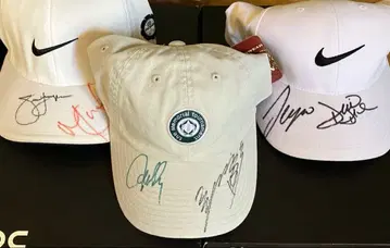 해외 프로 골프 선수 친필 사인 캡