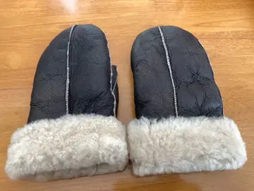 가죽 퍼 미튼 겨울용 양? 사이즈 S?