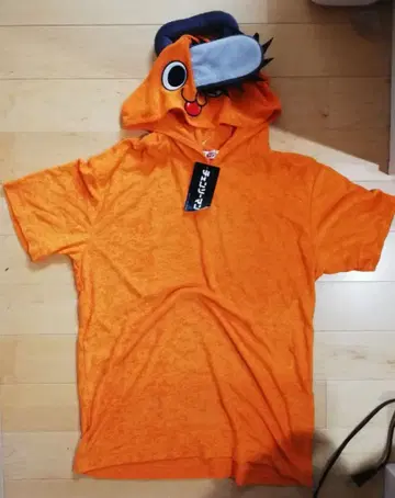 새상품 사이즈 L 체인소맨 포치타 파일 후드 부착 T셔츠