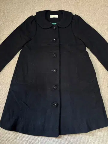 [ 프랑슈리페 ] 둥근 카라 코트 블랙